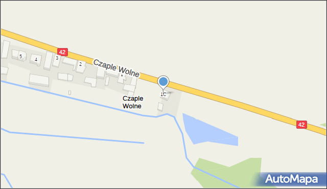 Czaple Wolne, Czaple Wolne, 1C, mapa Czaple Wolne