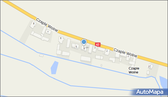 Czaple Wolne, Czaple Wolne, 4, mapa Czaple Wolne