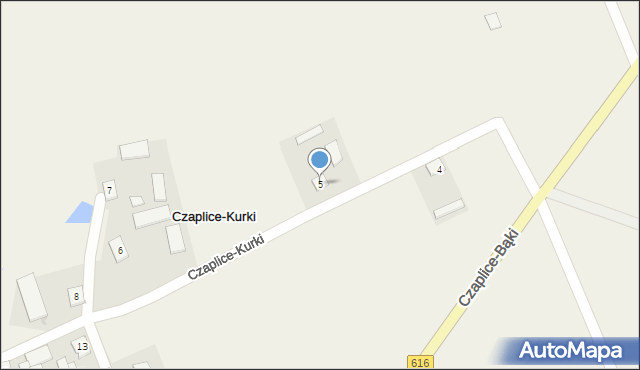 Czaplice-Bąki, Czaplice-Bąki, 5, mapa Czaplice-Bąki