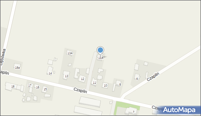 Czaplin, Czaplin, 11A, mapa Czaplin