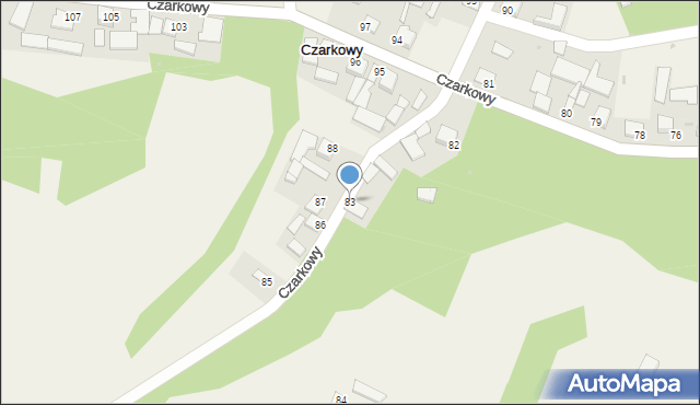 Czarkowy, Czarkowy, 83, mapa Czarkowy