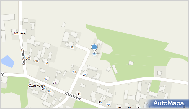 Czarkowy, Czarkowy, 91, mapa Czarkowy