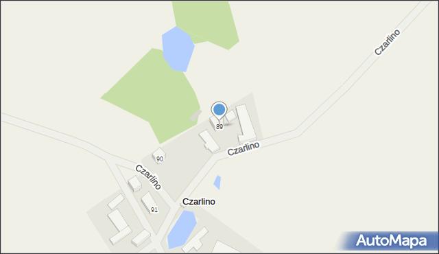 Czarlino, Czarlino, 89, mapa Czarlino