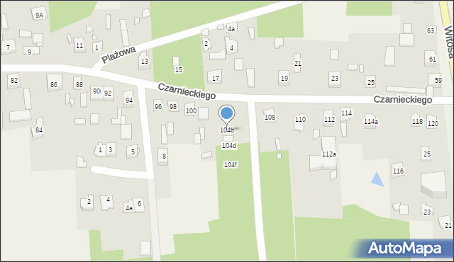 Czarna, Czarnieckiego Stefana, hetm., 104b, mapa Czarna