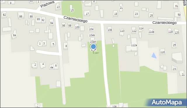 Czarna, Czarnieckiego Stefana, hetm., 104g, mapa Czarna