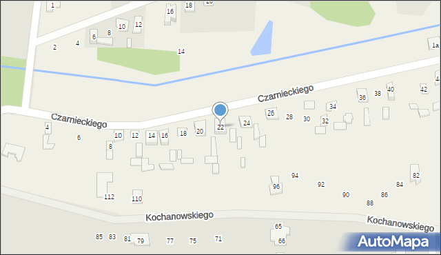 Czarna, Czarnieckiego Stefana, hetm., 22, mapa Czarna