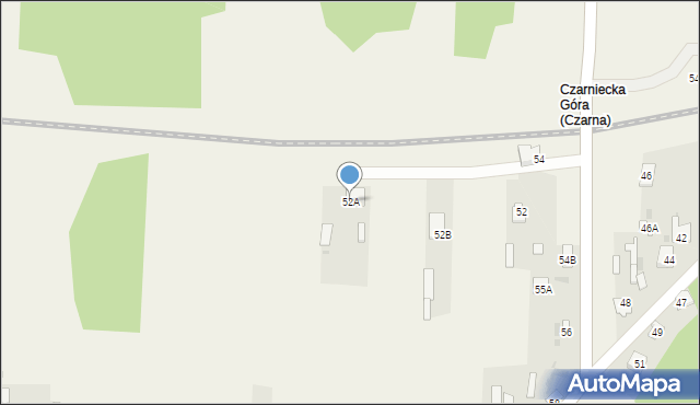 Czarna, Czarna, 52A, mapa Czarna
