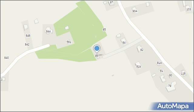 Czarna, Czarna, 83, mapa Czarna