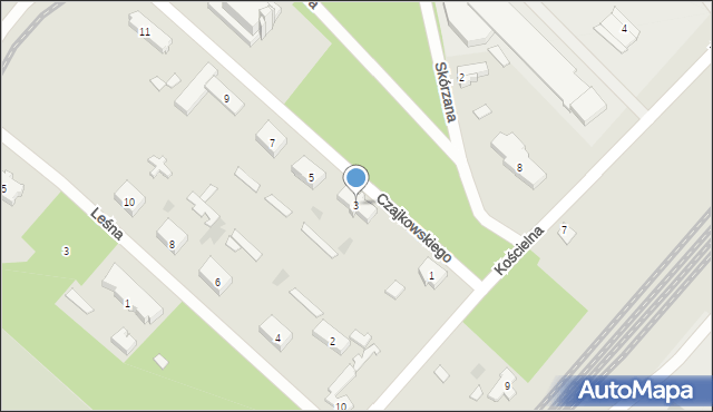 Czarna Białostocka, Czajkowskiego, 3, mapa Czarna Białostocka