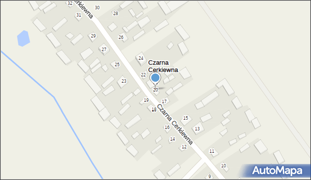 Czarna Cerkiewna, Czarna Cerkiewna, 20, mapa Czarna Cerkiewna