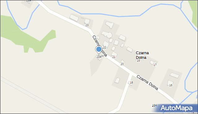 Czarna Dolna, Czarna Dolna, 22A, mapa Czarna Dolna