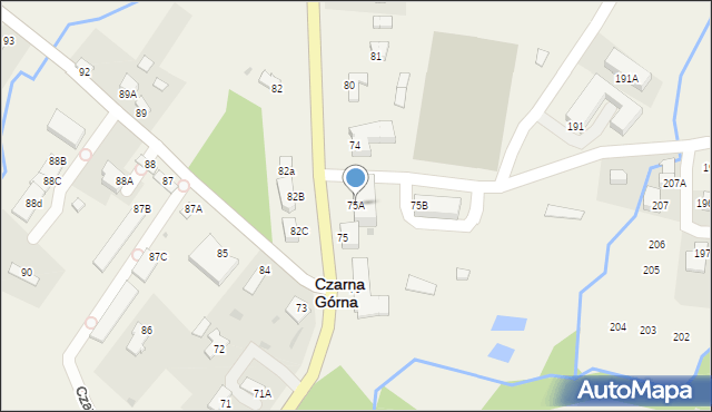 Czarna Górna, Czarna Górna, 75A, mapa Czarna Górna