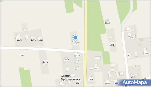 Czarna Sędziszowska, Czarna Sędziszowska, 143c, mapa Czarna Sędziszowska