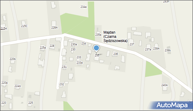 Czarna Sędziszowska, Czarna Sędziszowska, 235, mapa Czarna Sędziszowska