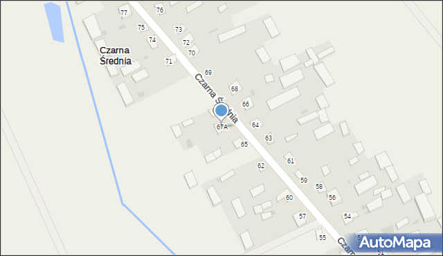 Czarna Średnia, Czarna Średnia, 67A, mapa Czarna Średnia