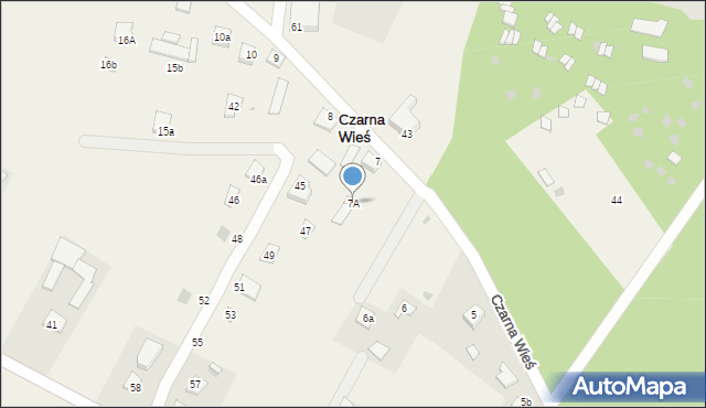 Czarna Wieś, Czarna Wieś, 7A, mapa Czarna Wieś