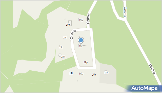 Czarne, Czarne, 19r, mapa Czarne