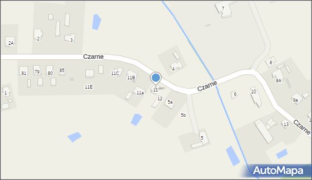 Czarne, Czarne, 11, mapa Czarne
