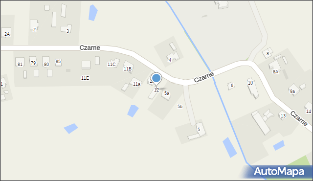 Czarne, Czarne, 12, mapa Czarne