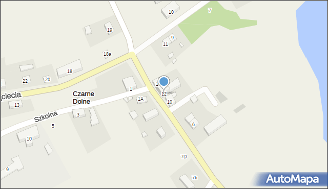 Czarne Dolne, Czarne Dolne, 12, mapa Czarne Dolne