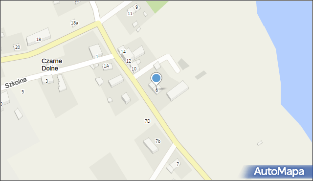 Czarne Dolne, Czarne Dolne, 6, mapa Czarne Dolne