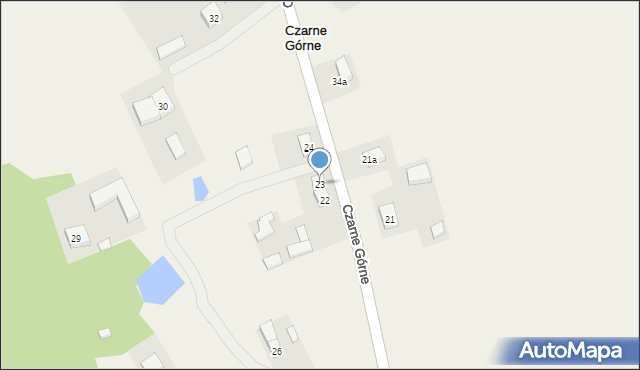 Czarne Górne, Czarne Górne, 23, mapa Czarne Górne
