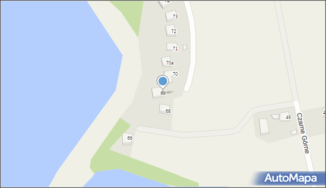 Czarne Górne, Czarne Górne, 69, mapa Czarne Górne