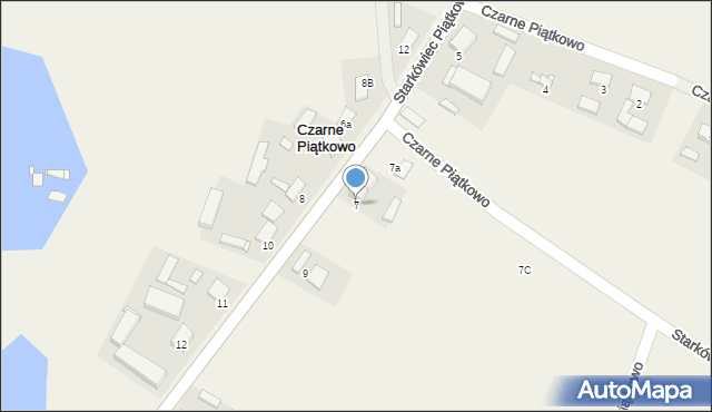 Czarne Piątkowo, Czarne Piątkowo, 7, mapa Czarne Piątkowo