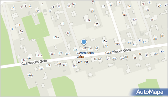 Czarniecka Góra, Czarniecka Góra, 103, mapa Czarniecka Góra