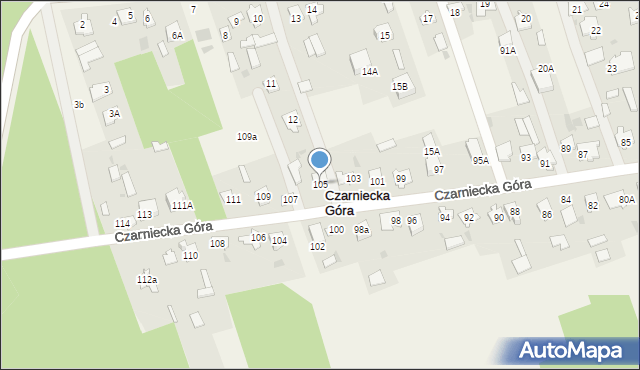 Czarniecka Góra, Czarniecka Góra, 105, mapa Czarniecka Góra