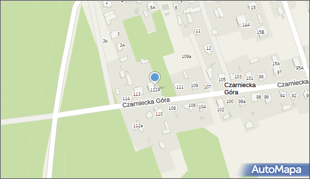 Czarniecka Góra, Czarniecka Góra, 111A, mapa Czarniecka Góra