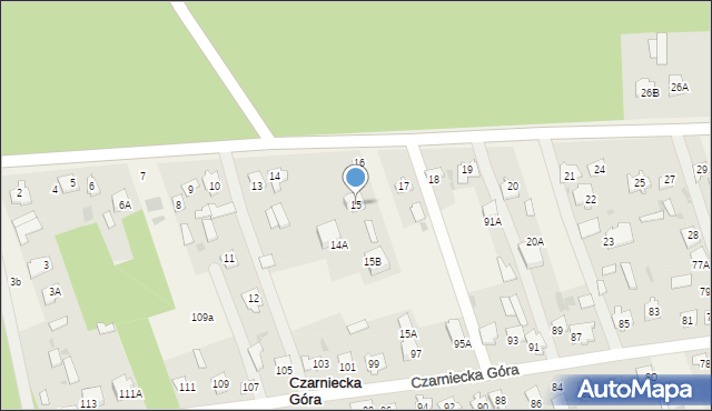 Czarniecka Góra, Czarniecka Góra, 15, mapa Czarniecka Góra
