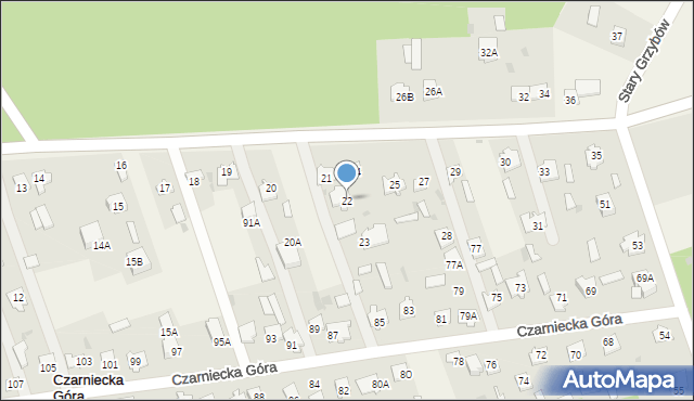 Czarniecka Góra, Czarniecka Góra, 22, mapa Czarniecka Góra