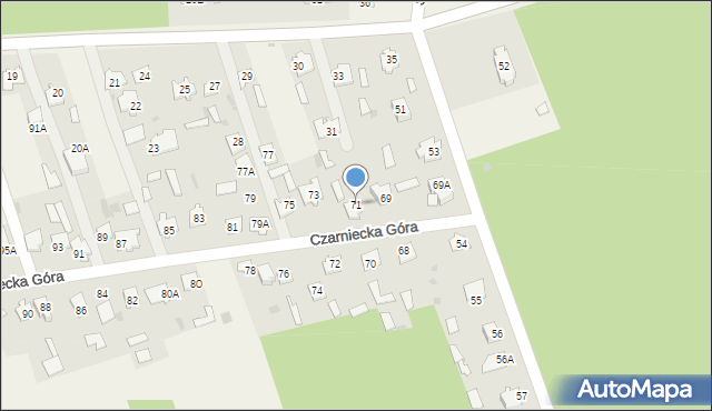 Czarniecka Góra, Czarniecka Góra, 71, mapa Czarniecka Góra