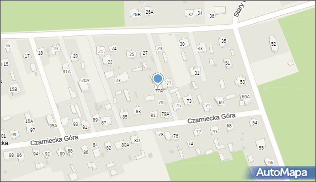 Czarniecka Góra, Czarniecka Góra, 77A, mapa Czarniecka Góra