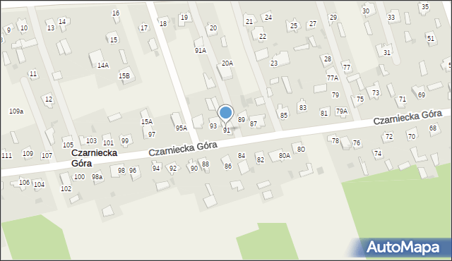Czarniecka Góra, Czarniecka Góra, 91, mapa Czarniecka Góra