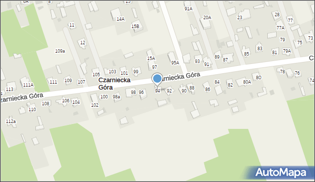 Czarniecka Góra, Czarniecka Góra, 94, mapa Czarniecka Góra