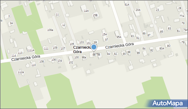 Czarniecka Góra, Czarniecka Góra, 98, mapa Czarniecka Góra
