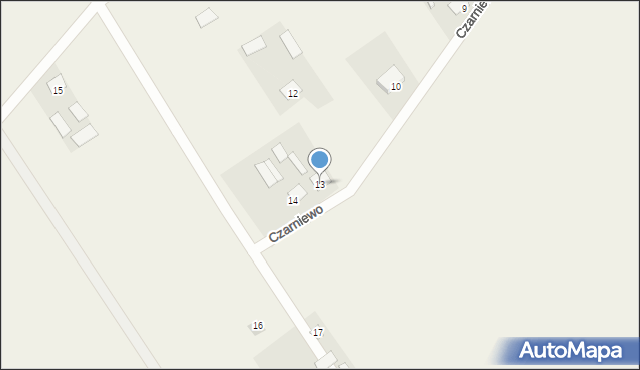 Czarniewo, Czarniewo, 13, mapa Czarniewo