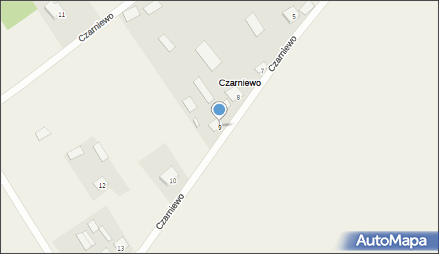 Czarniewo, Czarniewo, 9, mapa Czarniewo