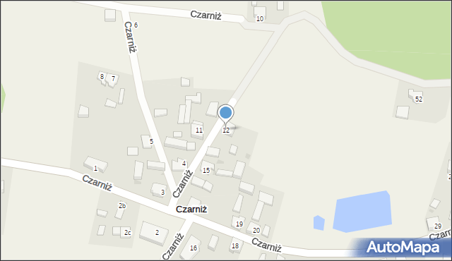 Czarniż, Czarniż, 12, mapa Czarniż
