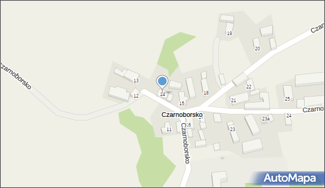 Czarnoborsko, Czarnoborsko, 14, mapa Czarnoborsko