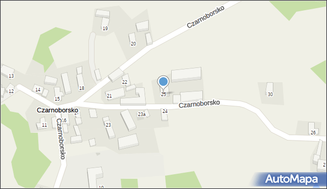 Czarnoborsko, Czarnoborsko, 25, mapa Czarnoborsko