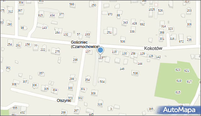 Czarnochowice, Czarnochowice, 113, mapa Czarnochowice