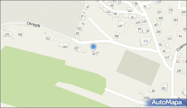 Czarnochowice, Czarnochowice, 12, mapa Czarnochowice