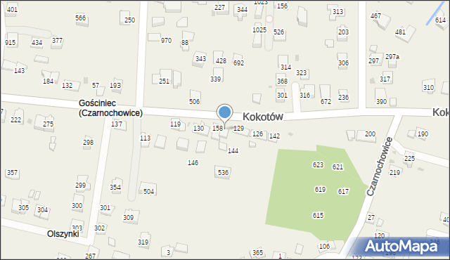 Czarnochowice, Czarnochowice, 158A, mapa Czarnochowice
