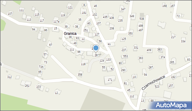 Czarnochowice, Czarnochowice, 16, mapa Czarnochowice