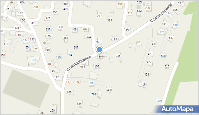 Czarnochowice, Czarnochowice, 192, mapa Czarnochowice