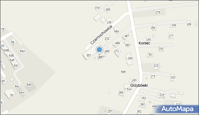 Czarnochowice, Czarnochowice, 196, mapa Czarnochowice