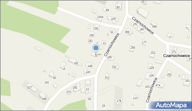 Czarnochowice, Czarnochowice, 22, mapa Czarnochowice